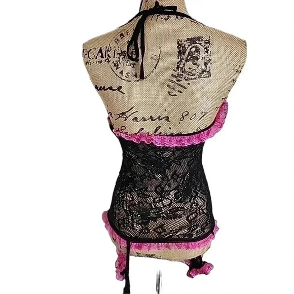 SEXY Stretchy one piece goth princess core all lace body suit. Size Xl - Picture 2 of 13